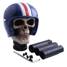 Car Manual Gear Stick Shift Knob Blue Skull Cover Handle Shifter Lever 2024 - buy cheap