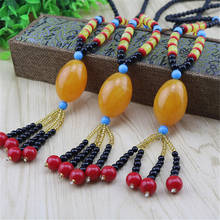 Bohemian Yellow beads Necklace Cute Fruit Lady Necklaces Pendants Fashion Long sweater chain Jewelry Accessories For Women gift 2024 - buy cheap