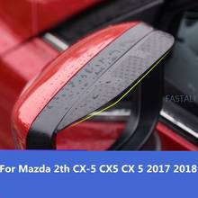 For Mazda 2th CX-5 CX5 CX 5 2017 2018 Car Styling Carbon rearview mirror rain eyebrow Rainproof Flexible Blade Protector 2024 - buy cheap