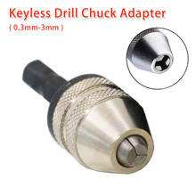 0.3-3mm keyless broca chuck adaptador chave de fenda motorista de impacto adaptador hex haste broca broca ferramenta eixo chuck para moedor elétrico 2024 - compre barato