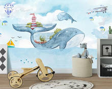 beibehang Custom hand-painted underwater fashion wallpaper children's room background modern Nordicwall papers home decor 2024 - buy cheap