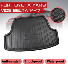 Car Rear Trunk Boot Mat For Toyota Yaris Vios Belta 2014-2017 Waterproof Floor Mats Carpet Anti Mud Tray Cargo Liner 2024 - buy cheap