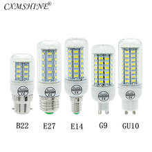 LED Lamp E27 E14 B22 G9 GU10 Light 220V SMD 5730 Chandelier Spotlight 24 36 48 56 69 72LEDs Corn Bulb Home Decoration led light 2024 - buy cheap