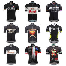 Classic black cycling jersey 2020 Multiple styles short sleeve racing bicycle clothes Breathable MTB jersey Maillot Ciclismo 2024 - buy cheap