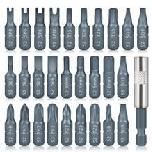 29pcs Blue Coated Screwdriver Set with Bit Driver Holder Extension S2 Steel Torx Hex Star Phillips Screw Driver Bit for Home Re 2024 - buy cheap