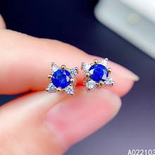 KJJEAXCMY 925 sterling silver inlaid natural sapphire Chinese style elegant delicate girl gem Earrings support check 2024 - buy cheap