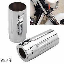 Motor Chrome Aluminum Fork Boot Slider Covers For Harley Street Glide FLHX Custom FLTRX FLHT Electra Glide FLHT 2024 - buy cheap