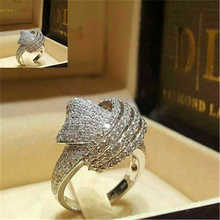 Белое модное женское свадебное обручальное Подарочное кольцо 925 серебряное Ювелирное кольцо Размер 6-10 2024 - купить недорого