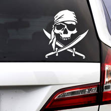 Black/White Skulls Blades Pirates Funny Creative Decoration For Trunk Windshield Auto Tuning Styling Vinyls S471 2024 - buy cheap