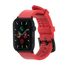 Correa de goma flúor de alta gama para Apple Watch Series 6, 5, 4, 3, 2 SE, 38mm, 42mm, accesorios para iWatch 6/5, 40mm, 44mm 2024 - compra barato