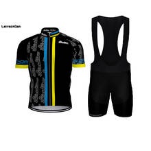 SPTGRVO Lairschdan black men's cycling kits 2019 summer short sleeve cyclist clothes mtb jersey set bike clothing bicycle wear 2024 - buy cheap