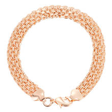 1pcs Men Women 585 Rose Gold Color Weaving Cable Shaped Bracelets Chains 20m 2024 - buy cheap