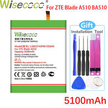 Wisecoco 5100mAh Li3822T43P8h725640 Battery For ZTE Blade A510 A 510 BA510 Phone +Tracking Number 2024 - buy cheap