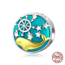 womak enamel whale round beads fit bangle charms bracelet 925 sterling silver charm women luxury jewelry DIY gift 2024 - buy cheap