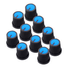 10pcs/lot Blue Face Caps For WH148 6mm Knob Plastic For Rotary Taper Potentiometer Hole Volume Control Controller Black Cap 2024 - buy cheap