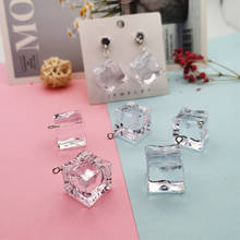 10pcs 19mm 3D Ice Cube Resin Charms Pendants Jewelry Accessory Summer Creative Ice Floating Keychain DIY Earrings Making FX352 2024 - buy cheap