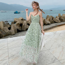 Women Maxi Floral Dress Summer 2022 Runway Elegant Long Boho Vintage Embroidery Fairy Tropical Beach Vacation Party Vestidos New 2024 - buy cheap