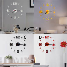 Self-adhesive Pvc Affixed With 3d Diy Roman Numbers Acrylic Mirror Wall Sticker Clock Home Living Room Silent Clock 2024 - buy cheap