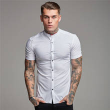 New Summer Shirt Brand Mens Short Cool Casual Fashion Breathable Shirt Fitness Clothing Cotton Tops Short Sleeve Sports Shirts 2024 - buy cheap