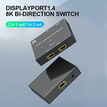 DisplayPort switcher DP1.4 splitter 8K Bi-directional 1x2 / 2x1 adapter 8K@30Hz 4K@144Hz for Multi Source and Display Port HDR 2024 - buy cheap