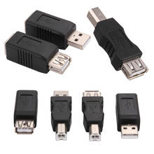 Nickle-Plated Adapter Electronics USB 2.0 type A Female to type B Male Printer Scanner Adapter Converter Connector 2024 - купить недорого