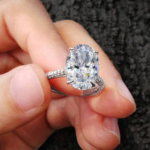100% original 925 prata esterlina 3ct diamante cz anel de noivado anéis de banda de casamento para as mulheres nupcial do vintage festa jóias 2024 - compre barato