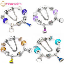 Yexcodes European Style Silver Plated Charm Bracelets For Women Kids DIY Crystal Cartoon Beads Brand Bracelets Jewelry Gift 2024 - buy cheap