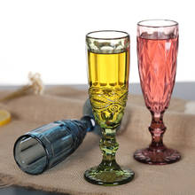 Copa de vino de 120ML para fiesta de boda, el mejor regalo, copa de vino tinto Vintage para Bar, comedor, agua potable, whisky, té, azul y rojo 2024 - compra barato