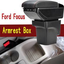 Reposabrazos giratorio de cuero PU para Ford Focus II 2 Mk2, caja de almacenamiento de contenido de tienda central con portavasos, Cenicero, USB, 2005-2011 2024 - compra barato