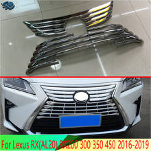 For Lexus RX(AL20) RX200 300 350 450 2016-2019 ABS Chrome Front Center Mesh Grille Grill Cover Radiator Strip Trim 2024 - buy cheap