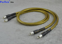 1 par de cartões hifi cabo rca revestido de cobre puro de alta qualidade, 2rca to2 rca cabo de áudio fio de linha 2024 - compre barato