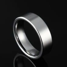 High Polished Flat 6MM Silver Color Tungsten Carbide Ring Men Engagement Wedding Band Promise Rings Women Fashion Male Jewelry 2024 - купить недорого