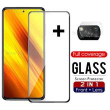 2-in-1 Glass Poco X3 Camera Lens Screen Protector For Xiaomi Poco x3 NFC case pocophone F1 F2 M2 Pro smartphone Protective Cover 2024 - buy cheap