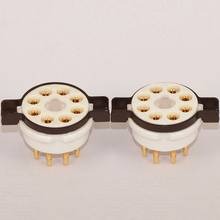 2x 8pin EL34 6SN7 KT88 5U4G 274B 6L6 5AR4 KT66 6V6 Octal Gold tube socket 2024 - купить недорого