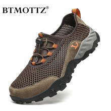 Summer Mesh Outdoor Hard-Wearing Sneakers Men Hiking Shoes Breathable Trekking Shoes Quick-dry Wading Shoes Men Plus Size 39-48 2024 - buy cheap