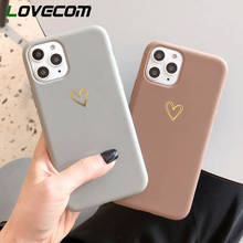 LOVECOM Plated Love Heart Solid Color Phone Case For iPhone 12 Mini 11 12 Pro Max XR X XS Max 7 8 Plus Soft TPU Phone Back Cover 2024 - buy cheap