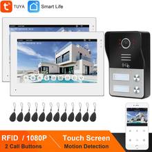 Видеодомофон HomeFong, Wi-Fi, 2 шт., сенсорный экран 7 дюймов, 1080P 2024 - купить недорого