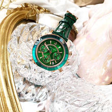 Vivid Verde Completo Pulseira de Couro Relógios para As Mulheres Big Design Multi Funcional Relógio Calendário Relógio de Quartzo Neutro 6 Viável-Mão relógio 2024 - compre barato