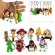 10pcs/set 4.5-6cm Toy Story Keychains Woody Buzz Jessie Rex Bullseye Alien Bear Figure Toys Cute Mini Pendant 2024 - buy cheap