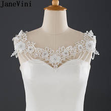 JaneVini, Кристальное свадебное ожерелье, Наплечные цепочки, ювелирные изделия для женщин, кружевные цветы ручной работы, бисерное свадебное ожерелье для невесты с лентой 2024 - купить недорого