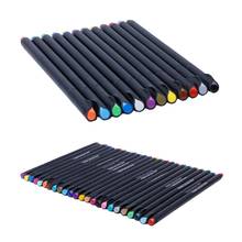 12/24 цветов s 0,4 мм микронный лайнер, тонкие ручки для металлического маркера, ручка для рисования, цветной эскизный маркер, Набор для творчества, канцелярские принадлежности 2024 - купить недорого
