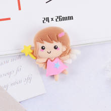 100pcs Cartoon Resin Angel Charms Flatback Cabochon Embellishment Kawaii Craft Scrapbook Supplies DIY Jewelry Accessories 2024 - buy cheap