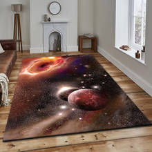 Alfombra moderna con estampado de planetas coloridos para niños, tapete de franela suave con estampado 3D, área de juego de niños y para dormitorio, decoración para habitación de niños, alfombrillas grandes 2024 - compra barato