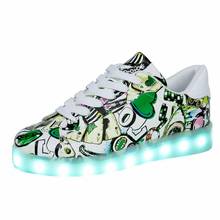 Zapatillas de deporte luminosas led con USB para mujer, zapatos de simulación con suela led, de neón, para adultos 2024 - compra barato