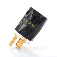Viborg VM503G 24k Gold Plated Pure Copper US AC Power Plug Male Connector for Audio DIY Power Cable 2024 - buy cheap