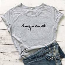 Camiseta divertida Kawaii Dog Mama para Mujer, Camiseta de manga corta para Mujer, Camiseta blanca, Camiseta de algodón para Mujer 2024 - compra barato
