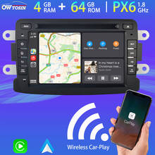 7" Android 10 5*USB Car DVD Multimedia Player For Renault Dacia Duster Lodgy Sandero Captur Logan 2 Xray 2 PX6 4G+64G GPS Radio 2024 - buy cheap