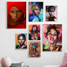 Africa canvas painting Wall Art Painting Pictures Posters and Prints Black Woman On canvas home decor Wall Pictures Living Room 2024 - buy cheap