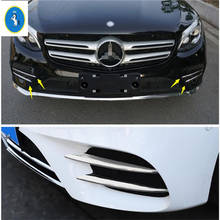 Accessories Exterior Front Head Fog Lights Lamps Eyelid Eyebrow Strip Cover Fit For Mercedes-Benz C Class W205 2019 - 2021 ABS 2024 - buy cheap