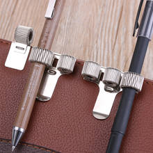 Single/Double/Triple Hole Metal Spring Pen Holder With Pocket Clip Doctors Nurse Uniform Pen Holders Notebook Accessories 2024 - buy cheap